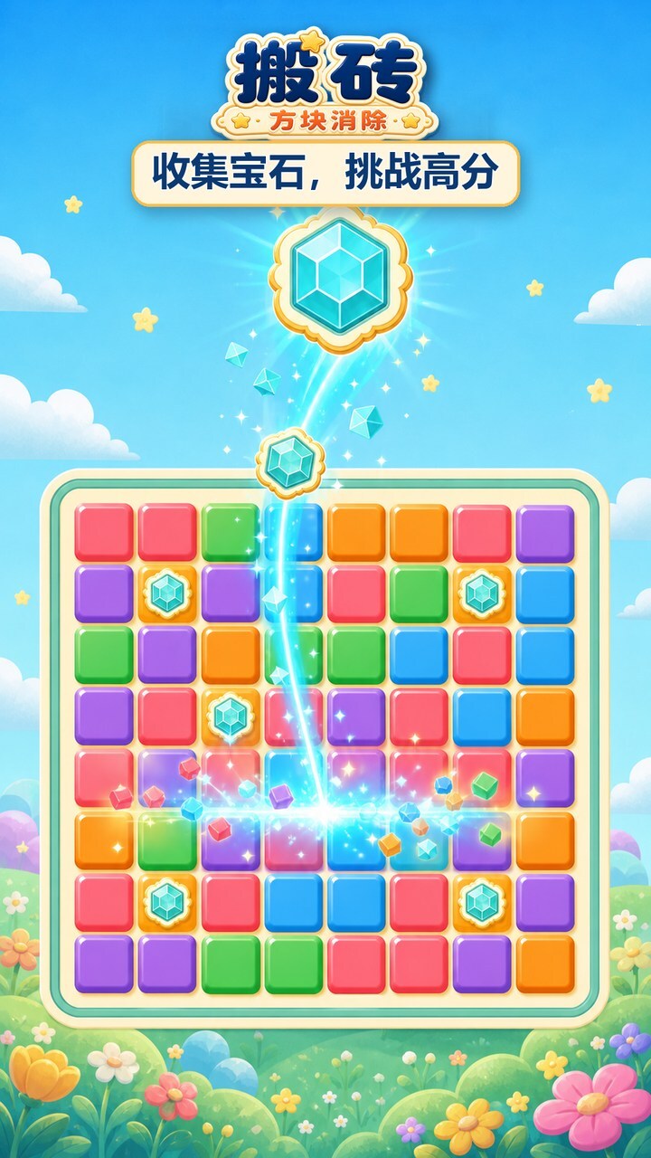搬砖方块消除截图