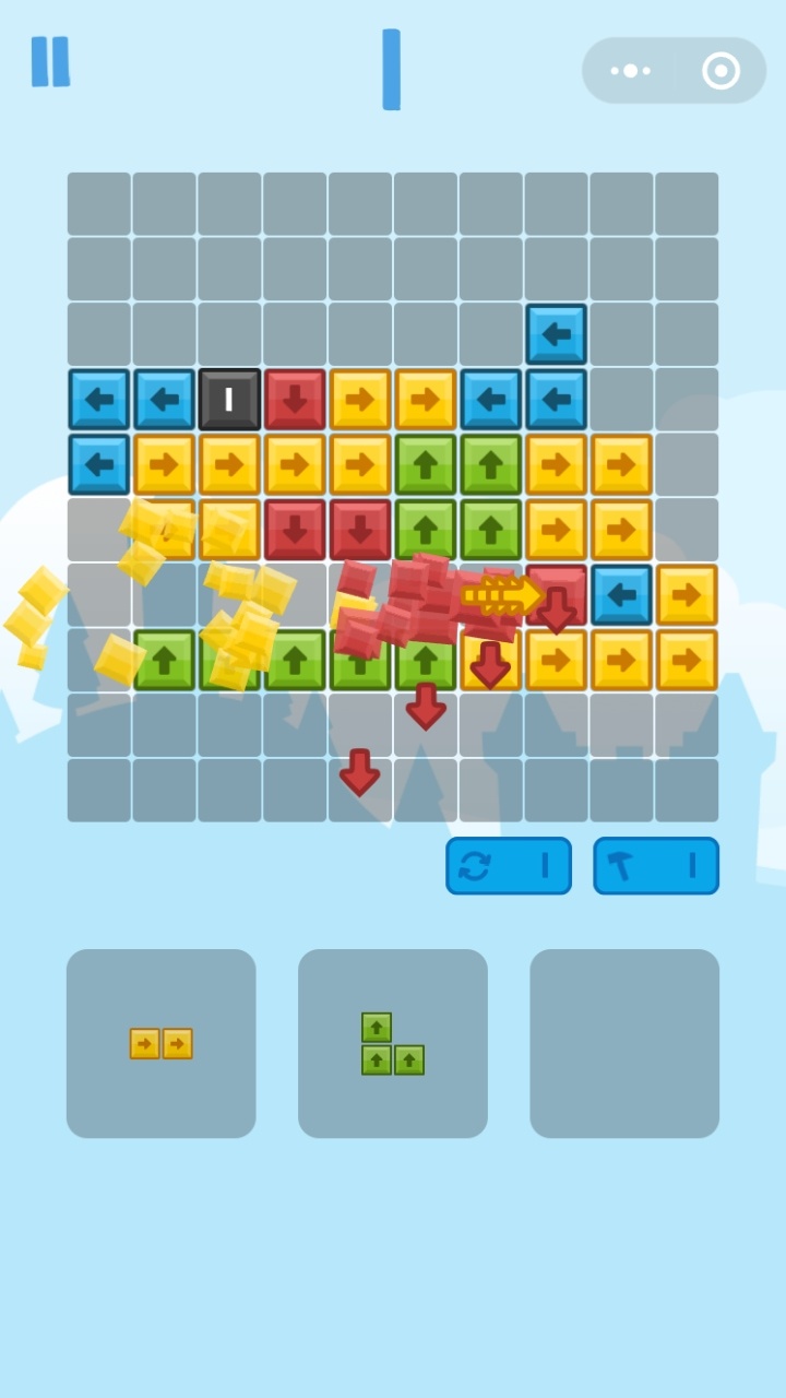 箭头方块小游戏截图