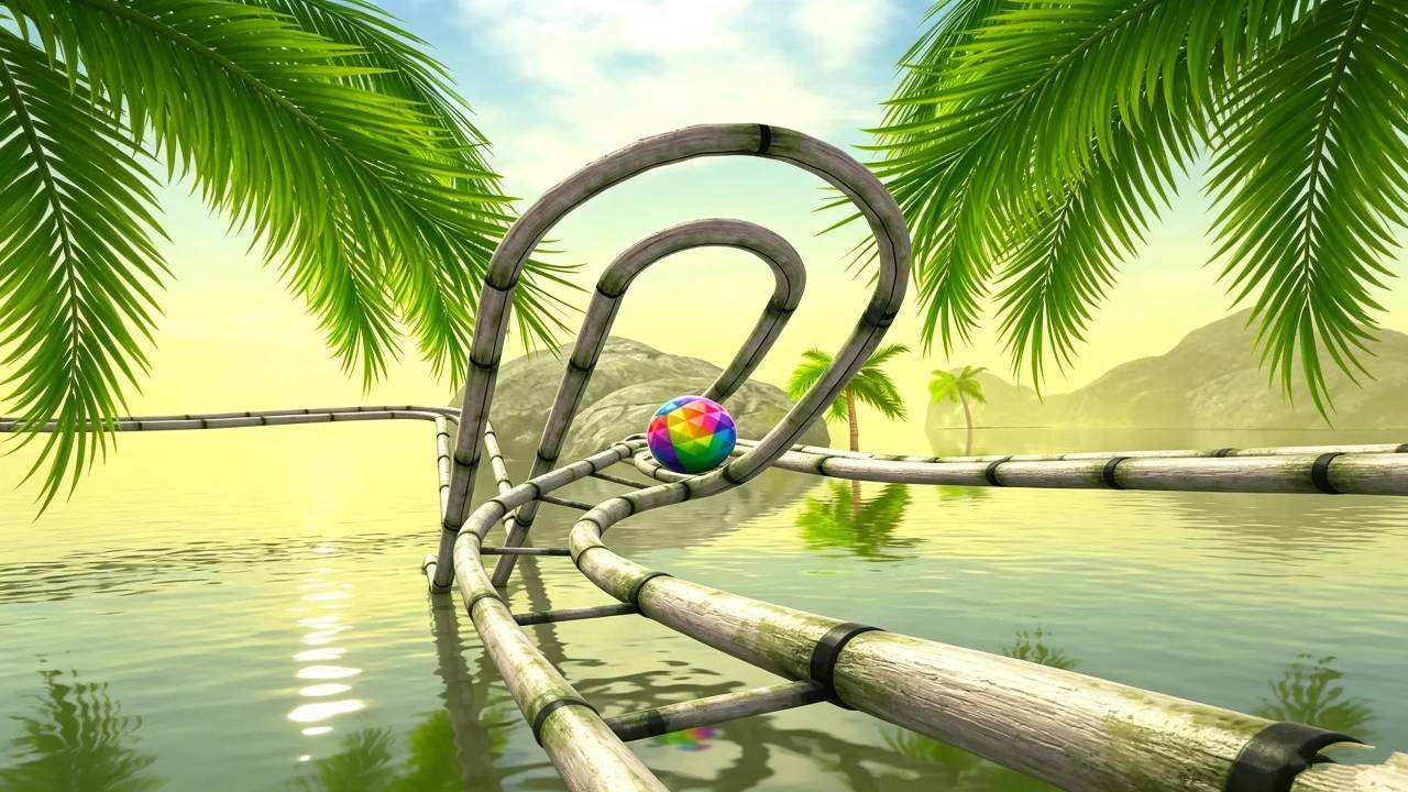 天空滚动的球球截图