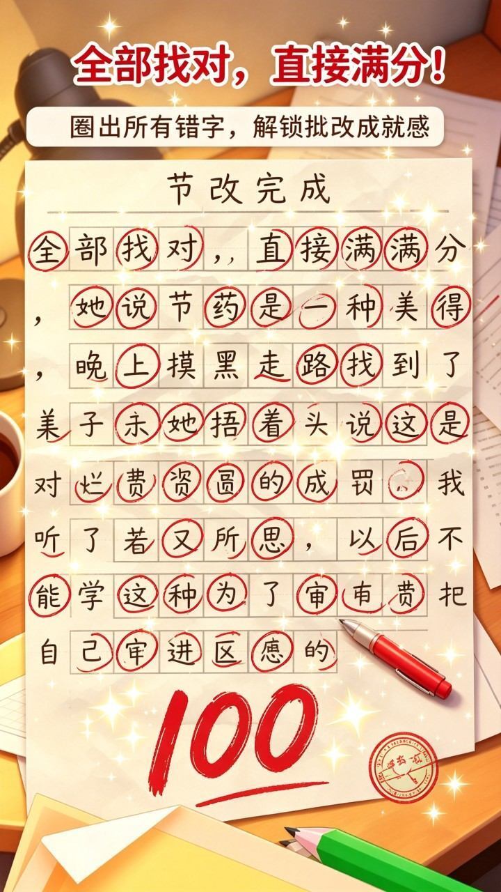 批改试卷作业截图