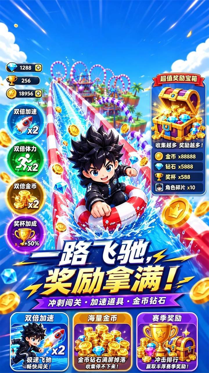 水上乐园冲浪游戏截图