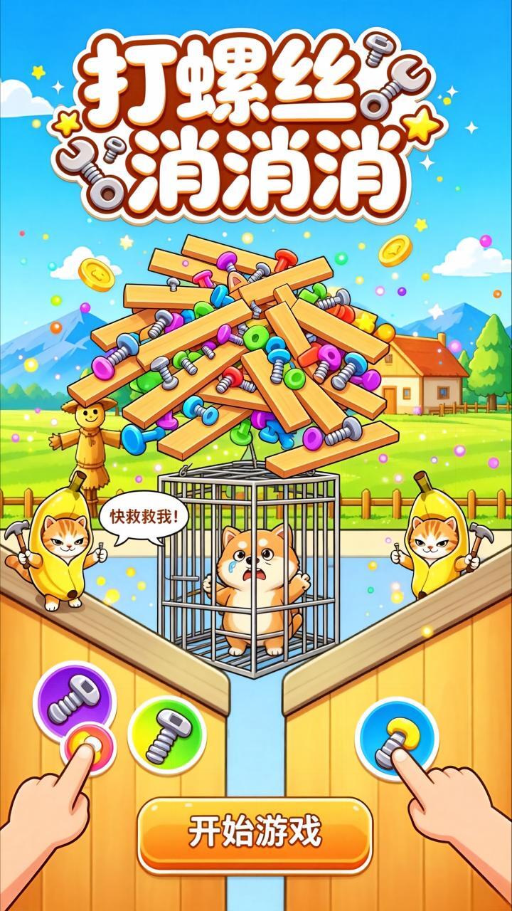 打螺丝消消消截图
