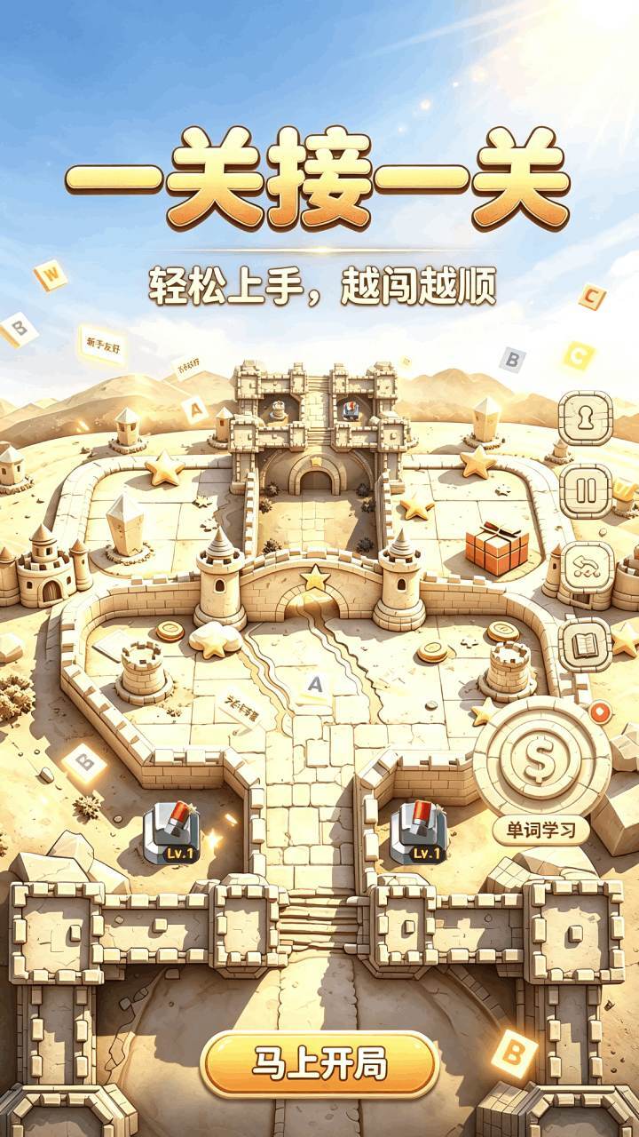 单词塔防游戏截图