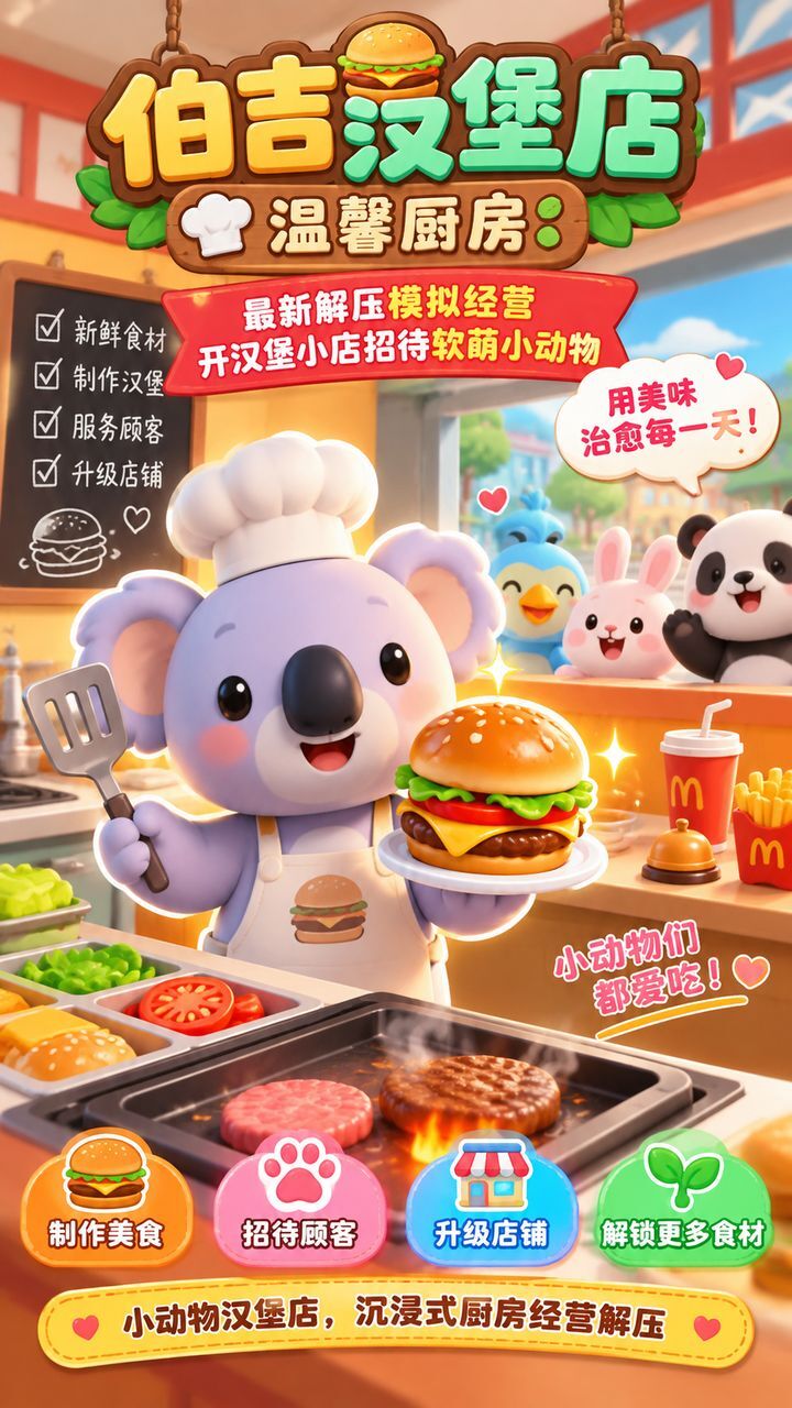 伯吉汉堡店-温馨厨房截图
