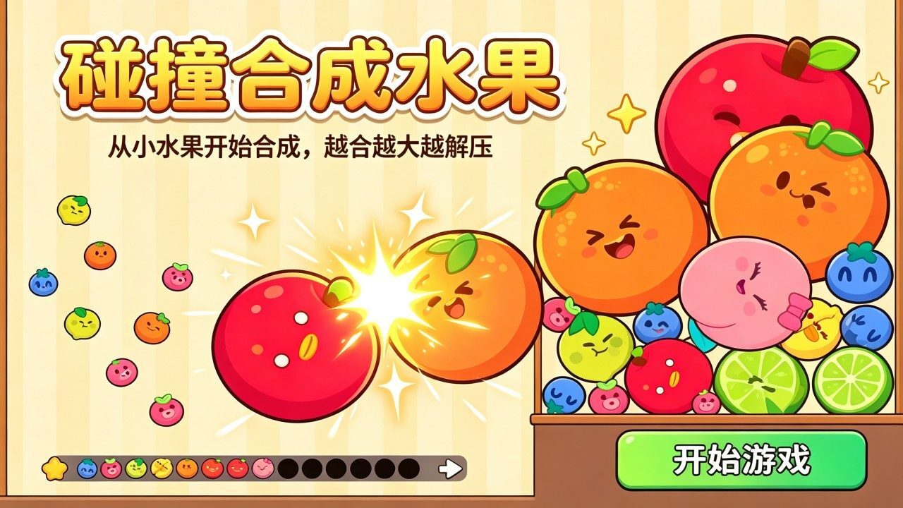 碰撞合成水果游戏截图