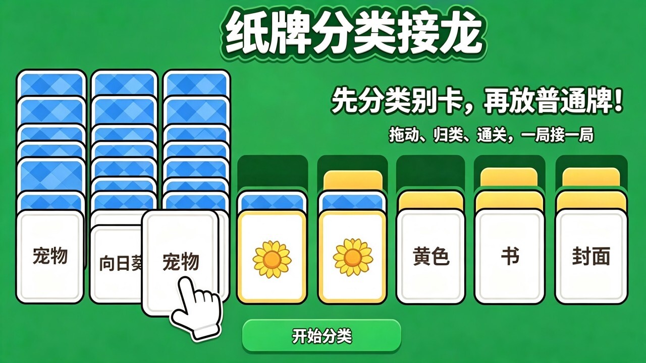 纸牌分类接龙截图