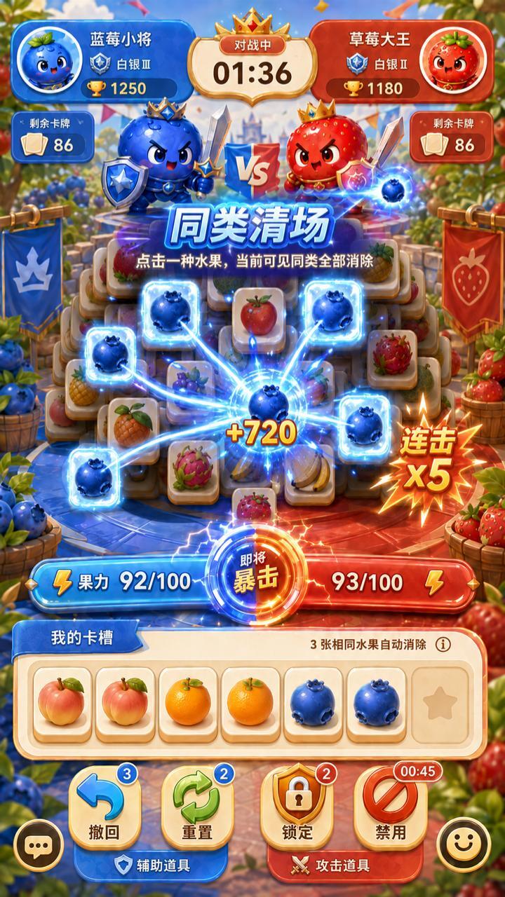 蓝莓战草莓截图