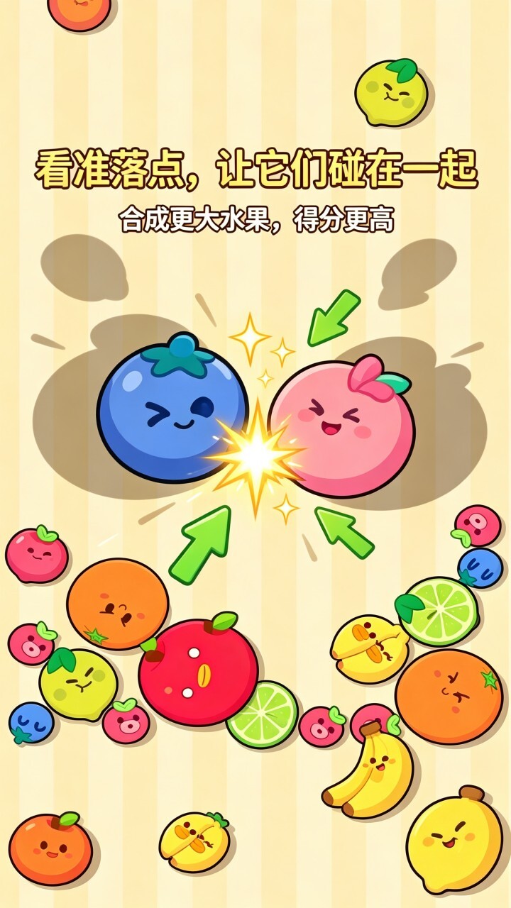 碰撞合成水果游戏截图