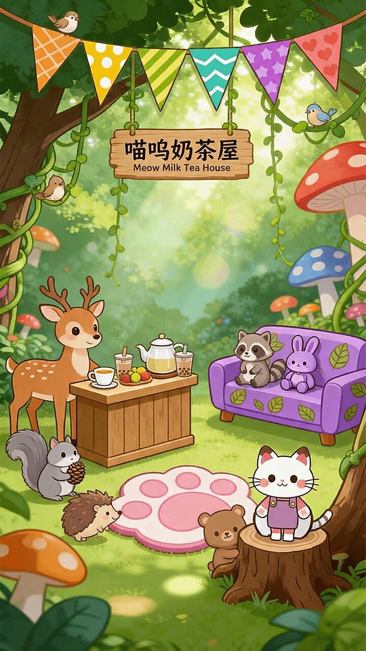 喵呜奶茶屋截图