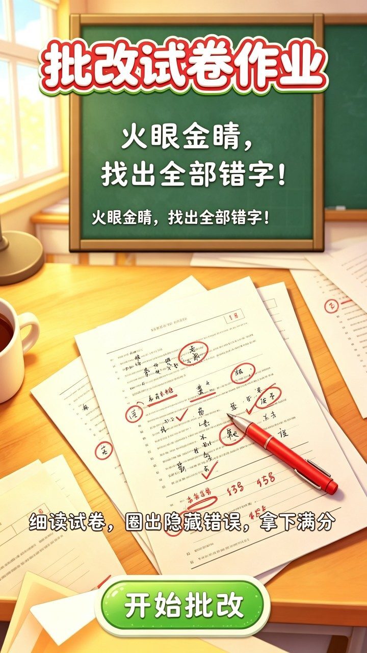 批改试卷作业截图