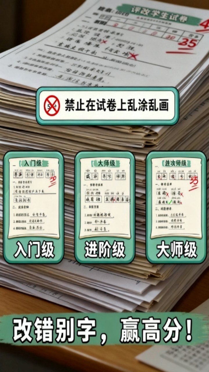 找出错别字闯关截图