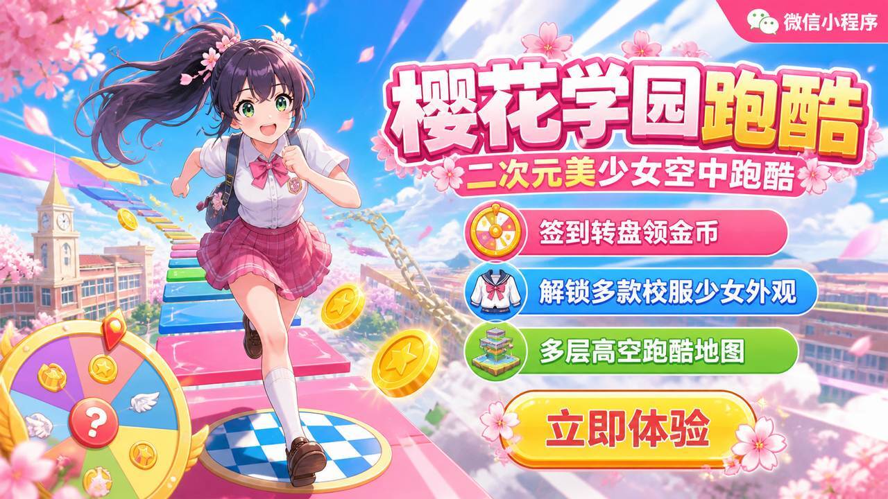 樱花学园跑酷截图