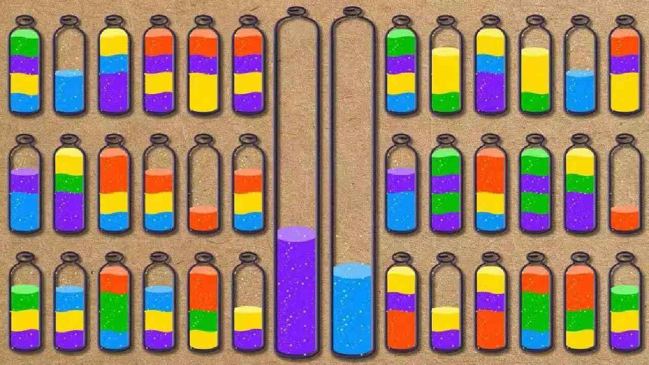 倒水解压小游戏截图