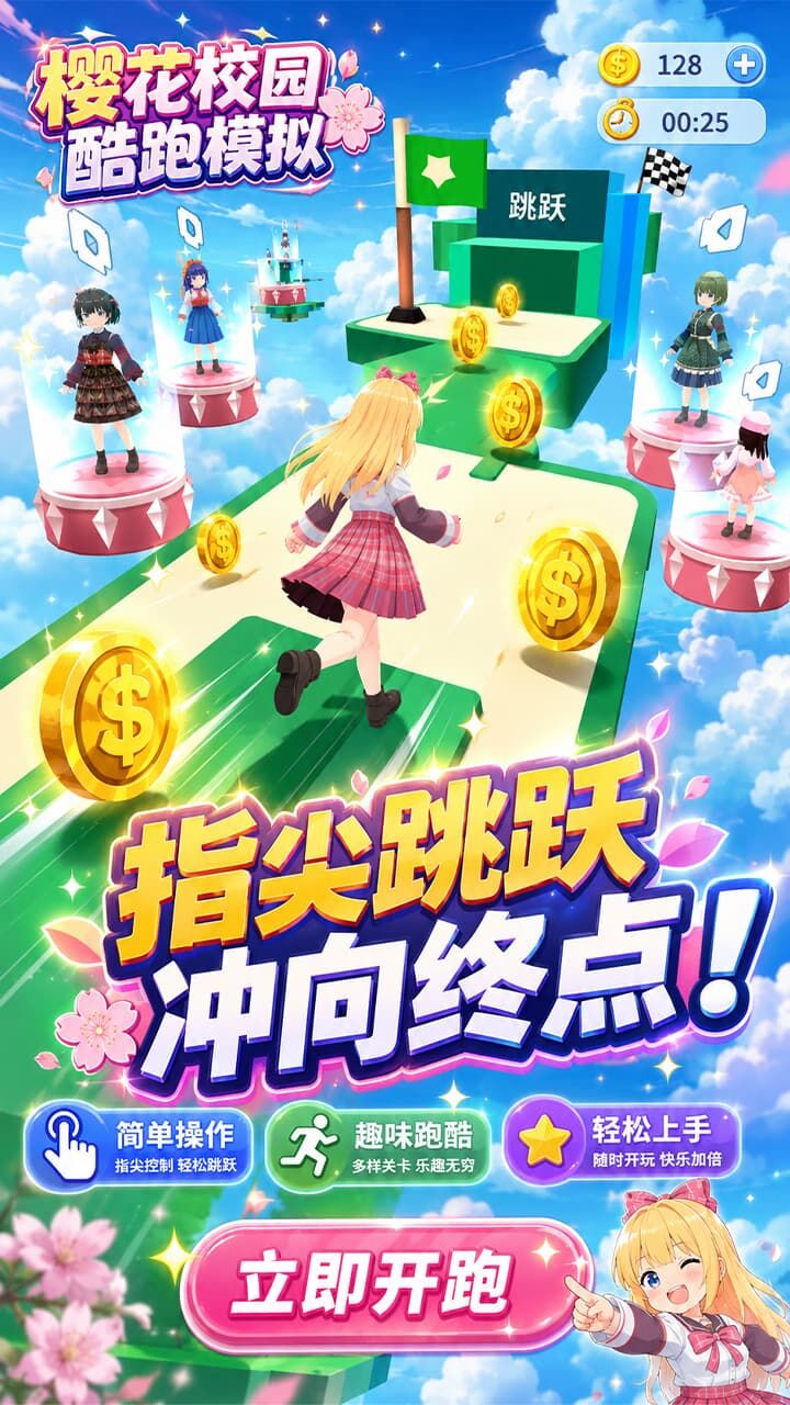 樱花跑酷小镇截图