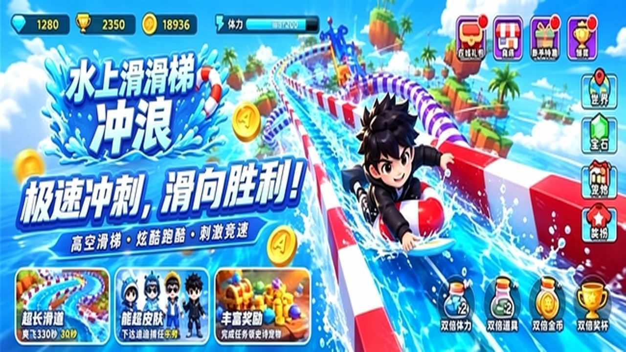 水上滑滑梯冲浪截图