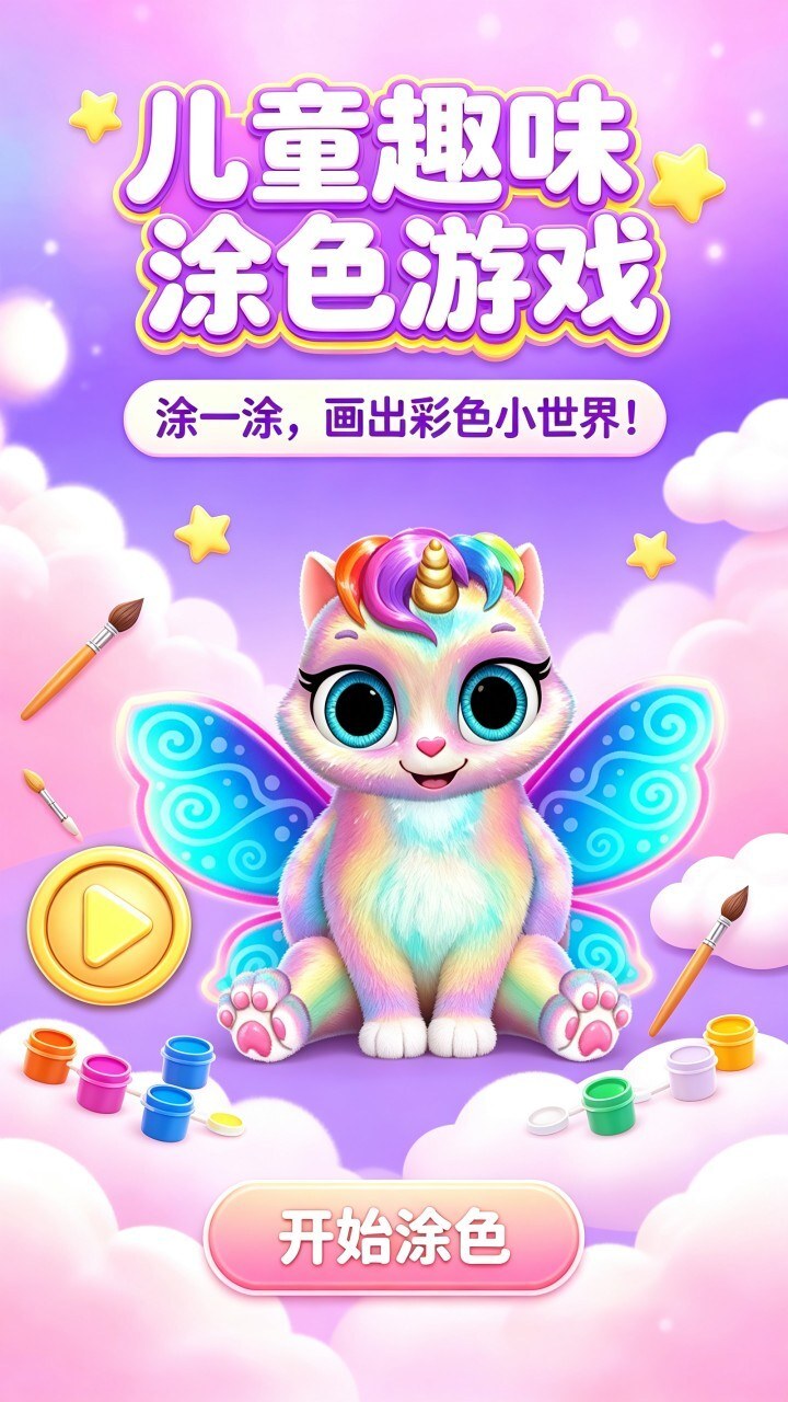 儿童趣味涂色游戏截图