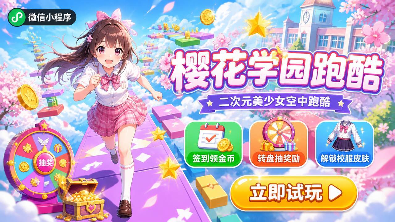 樱花学园跑酷截图