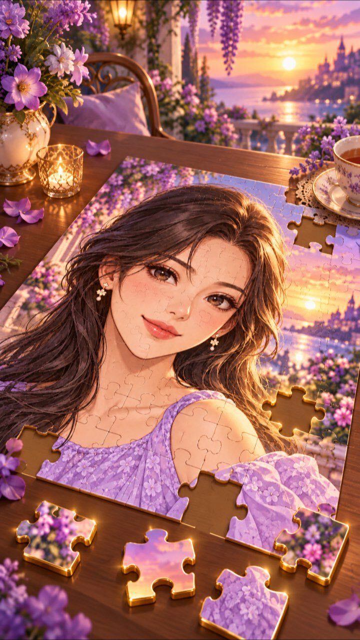 美女拼图截图