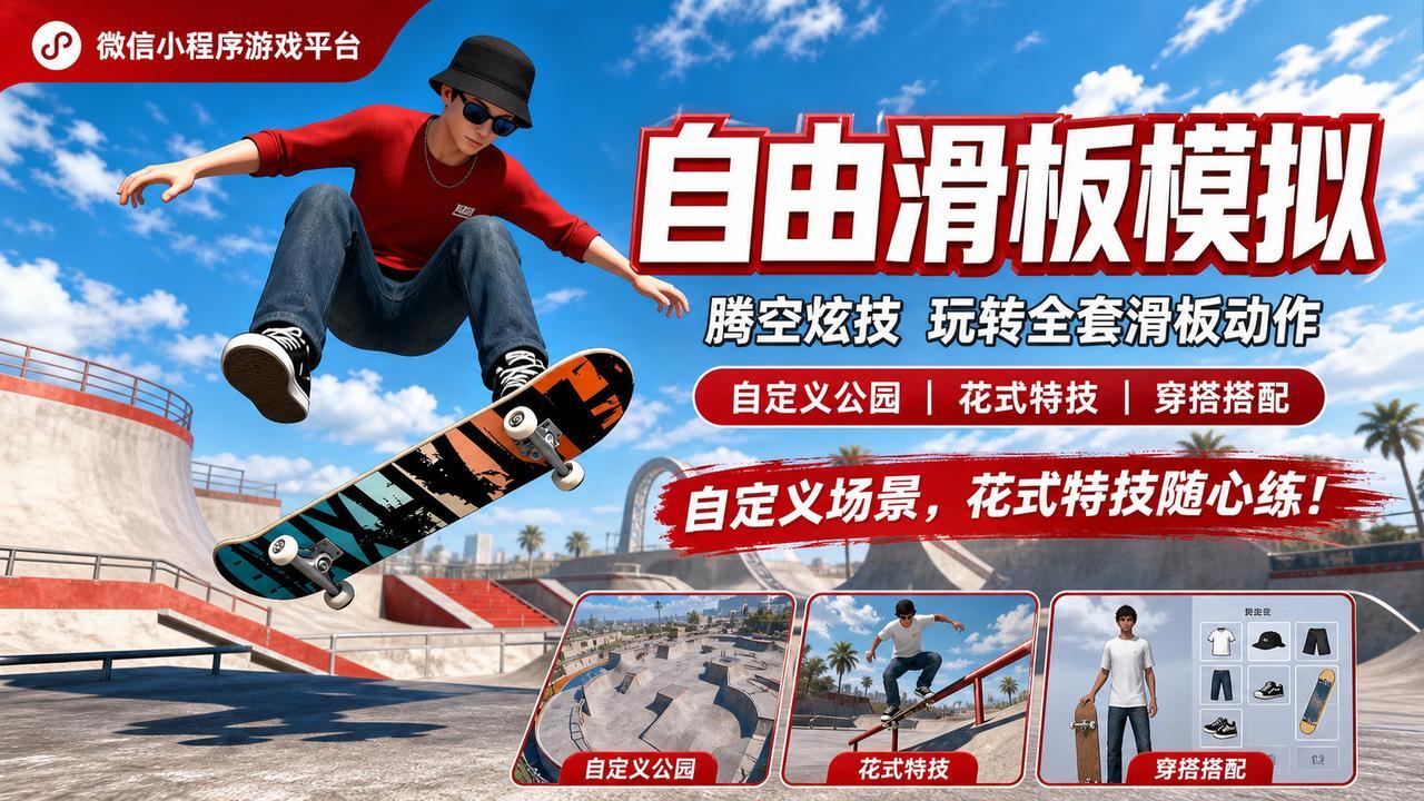 自由滑板模拟截图