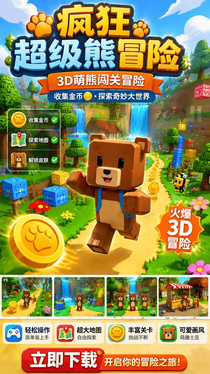 疯狂超级熊冒险截图