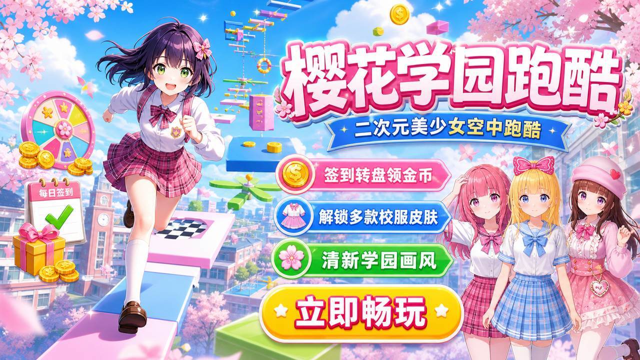 樱花学园跑酷截图