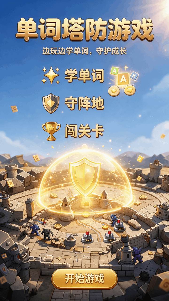 单词塔防游戏截图