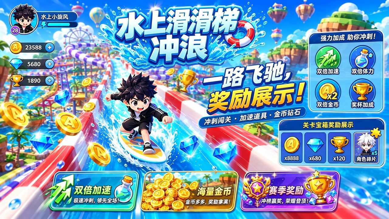 水上滑滑梯冲浪截图