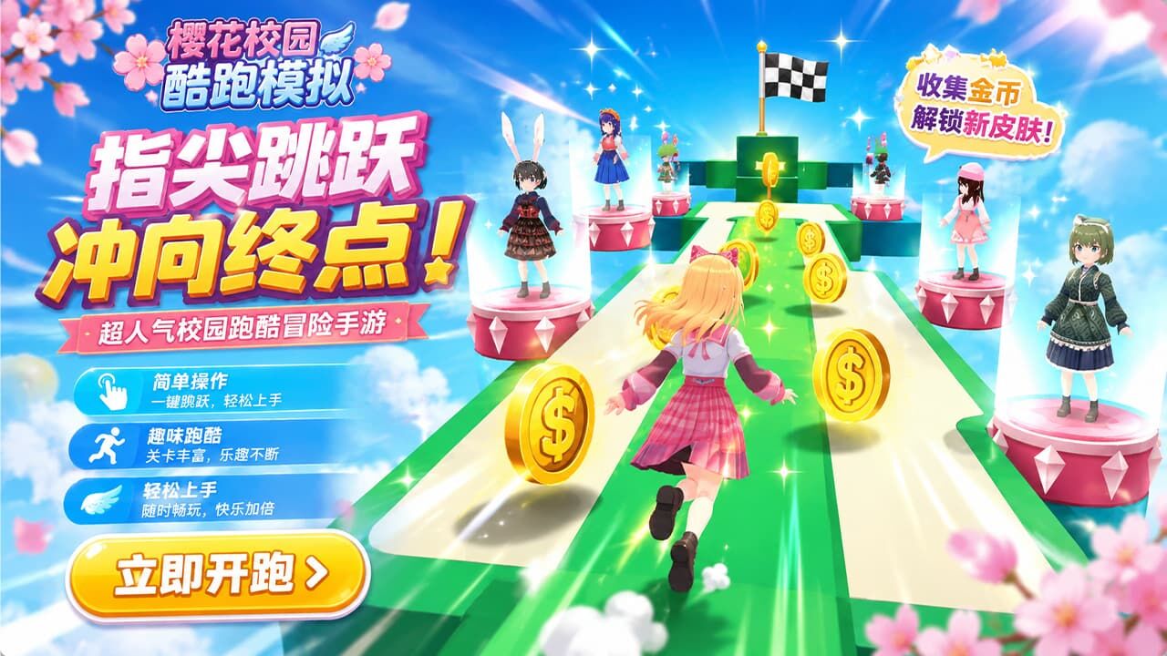 樱花跑酷小镇截图