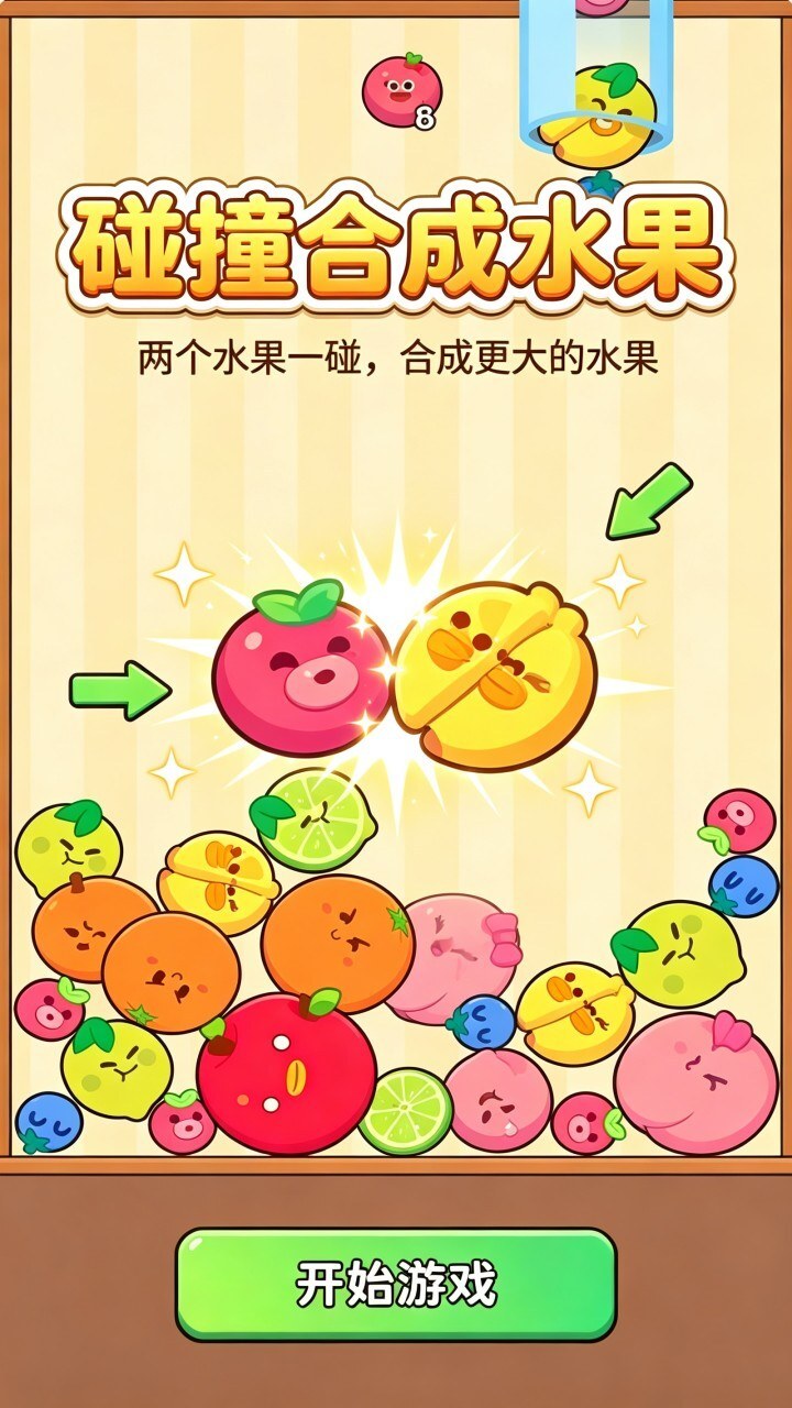 碰撞合成水果游戏截图