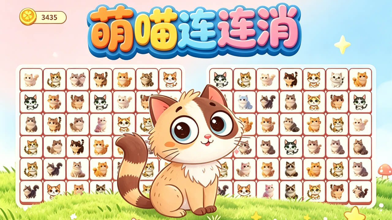 萌喵连连消截图