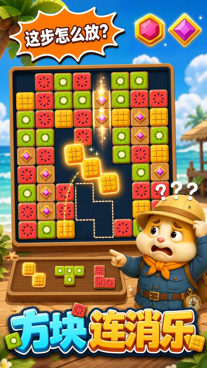 方块连消截图