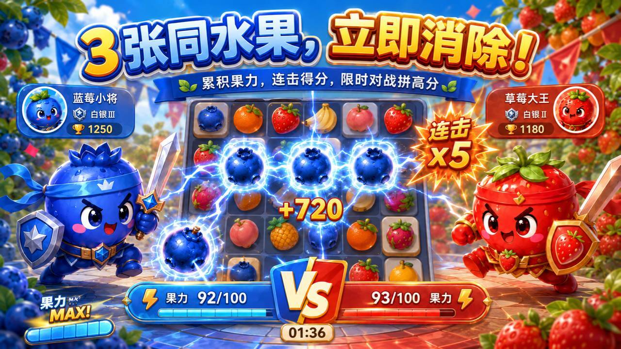 蓝莓战草莓截图