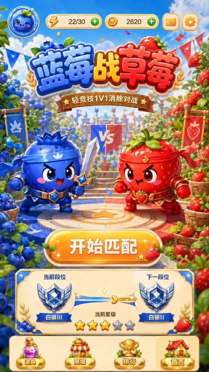 蓝莓战草莓截图