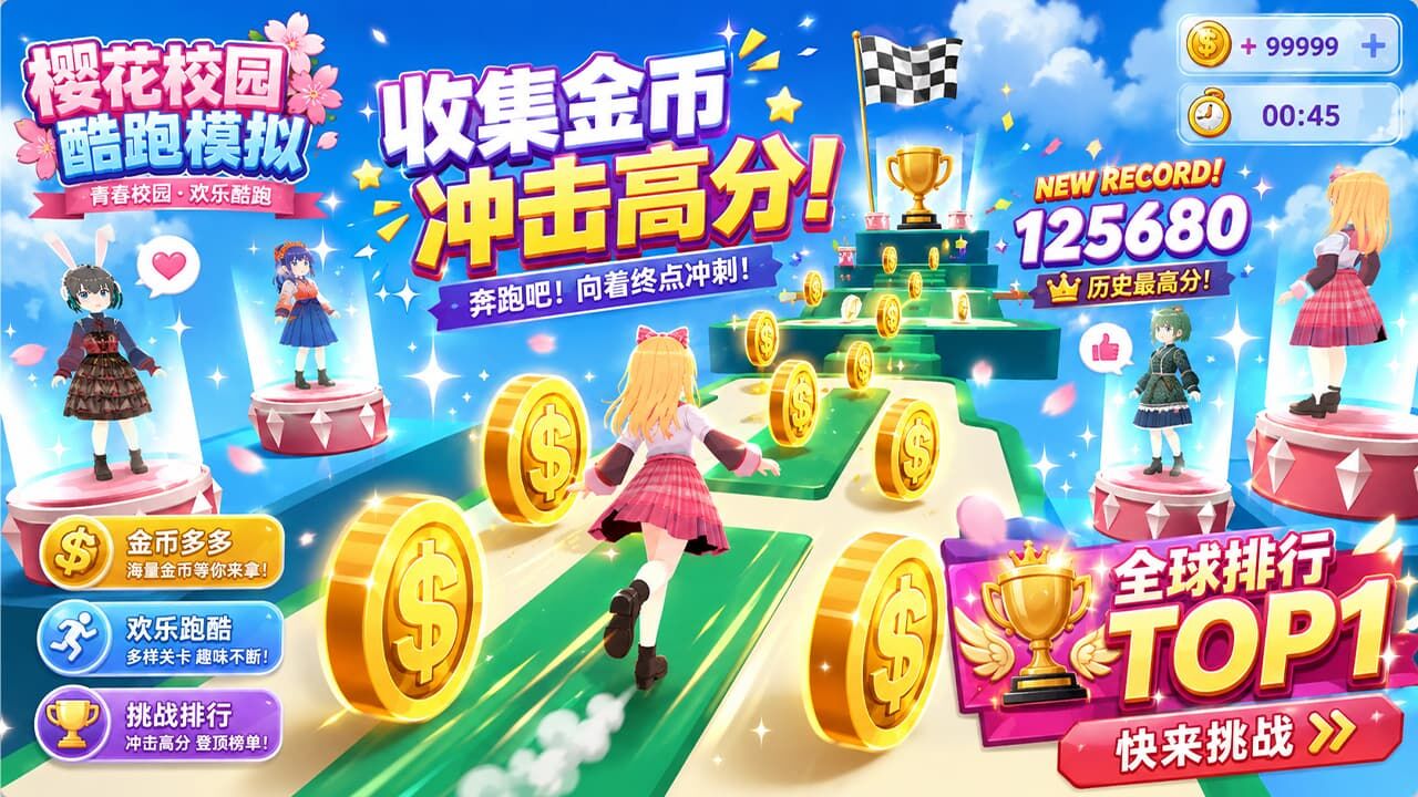 樱花跑酷小镇截图