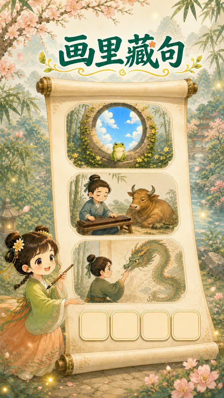 画里藏句截图