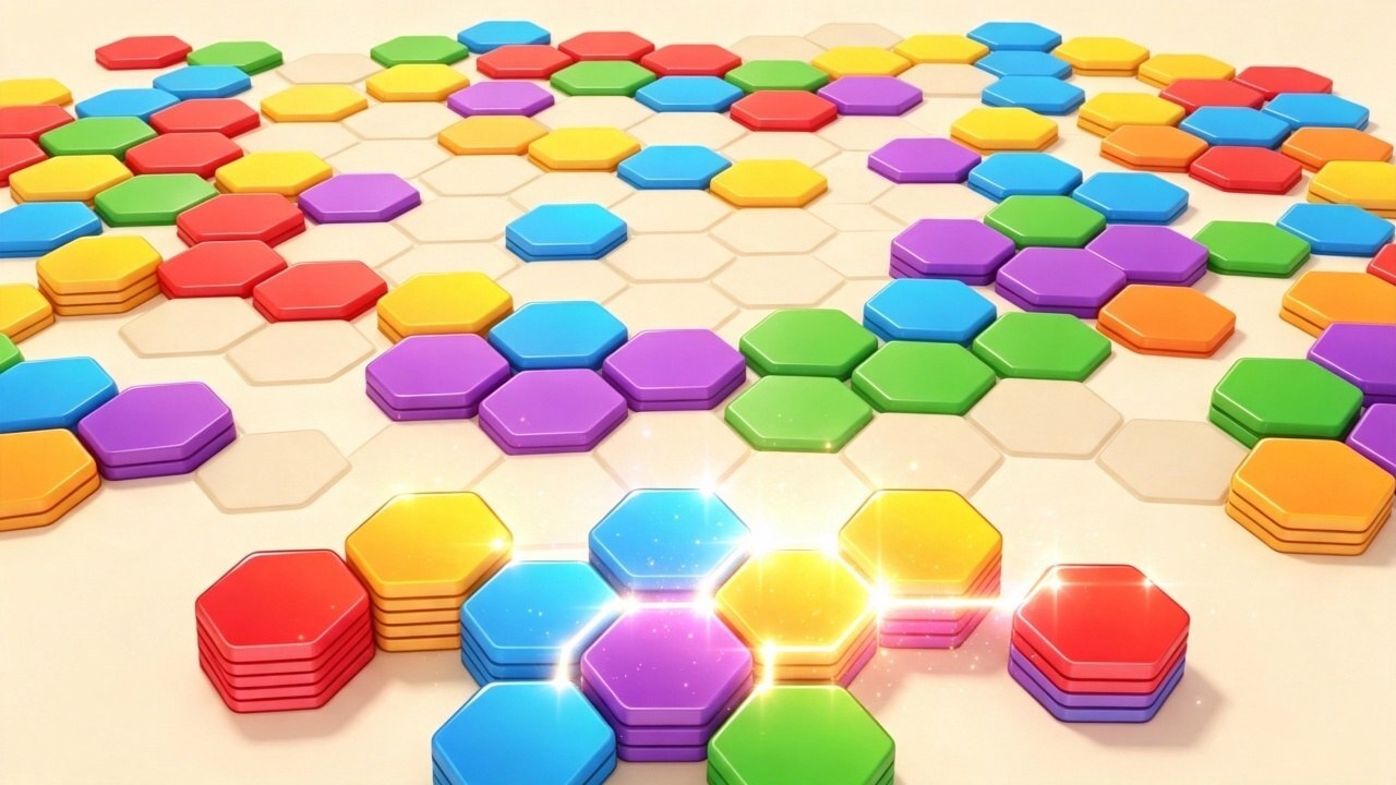 彩色六角消消截图