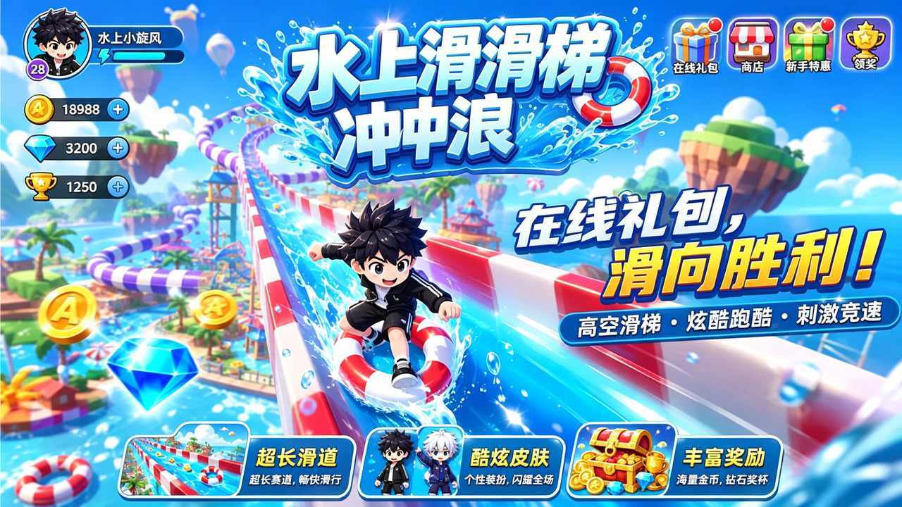 水上滑滑梯冲浪截图
