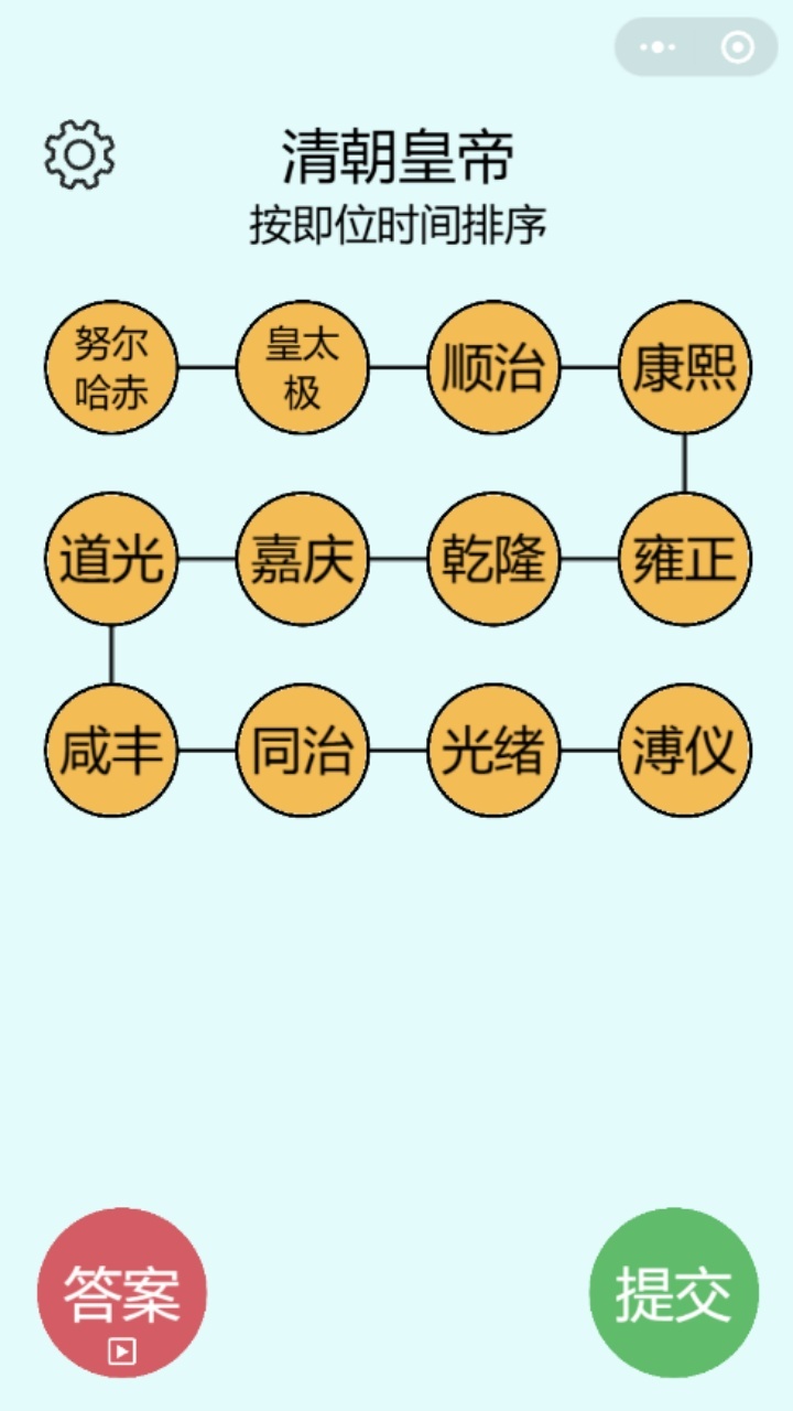 历史排序截图