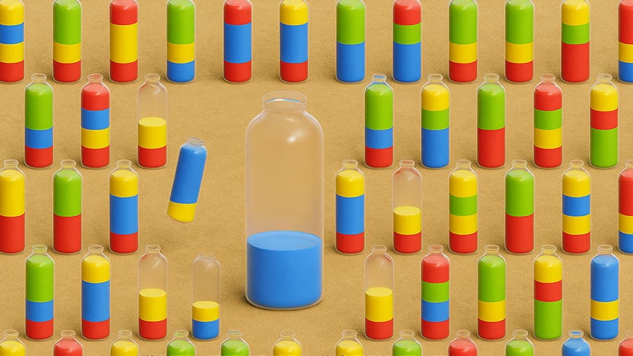 倒水解压小游戏截图