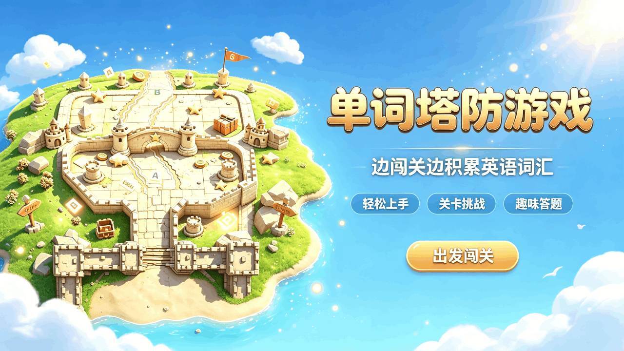 单词塔防游戏截图