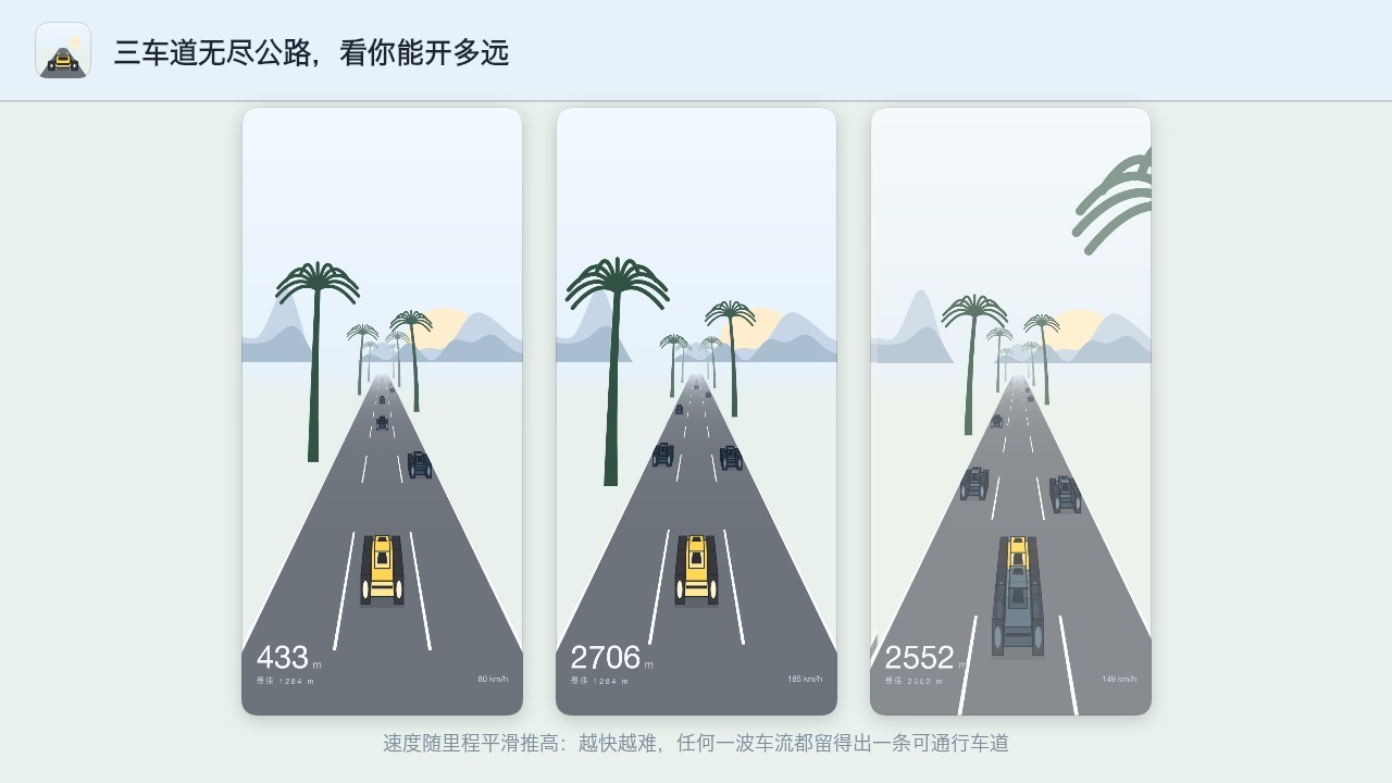 三车道赛车截图