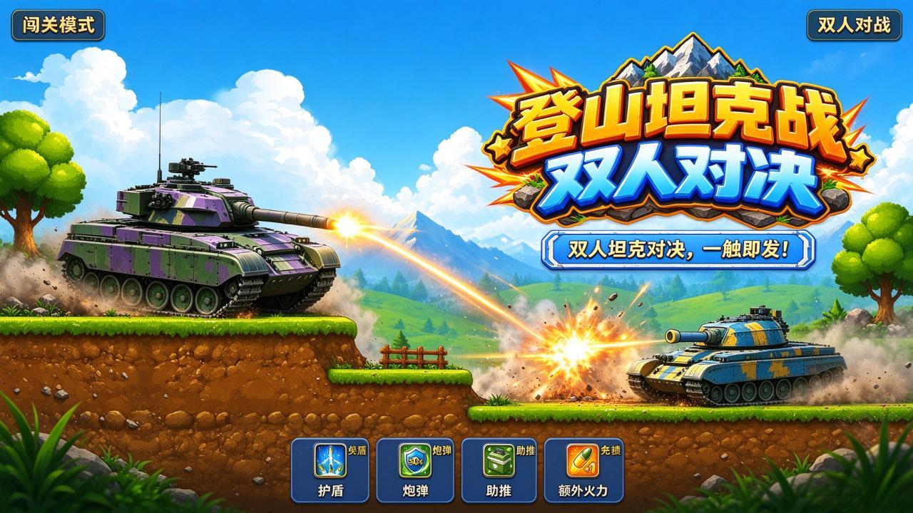 登山坦克战双人对决截图