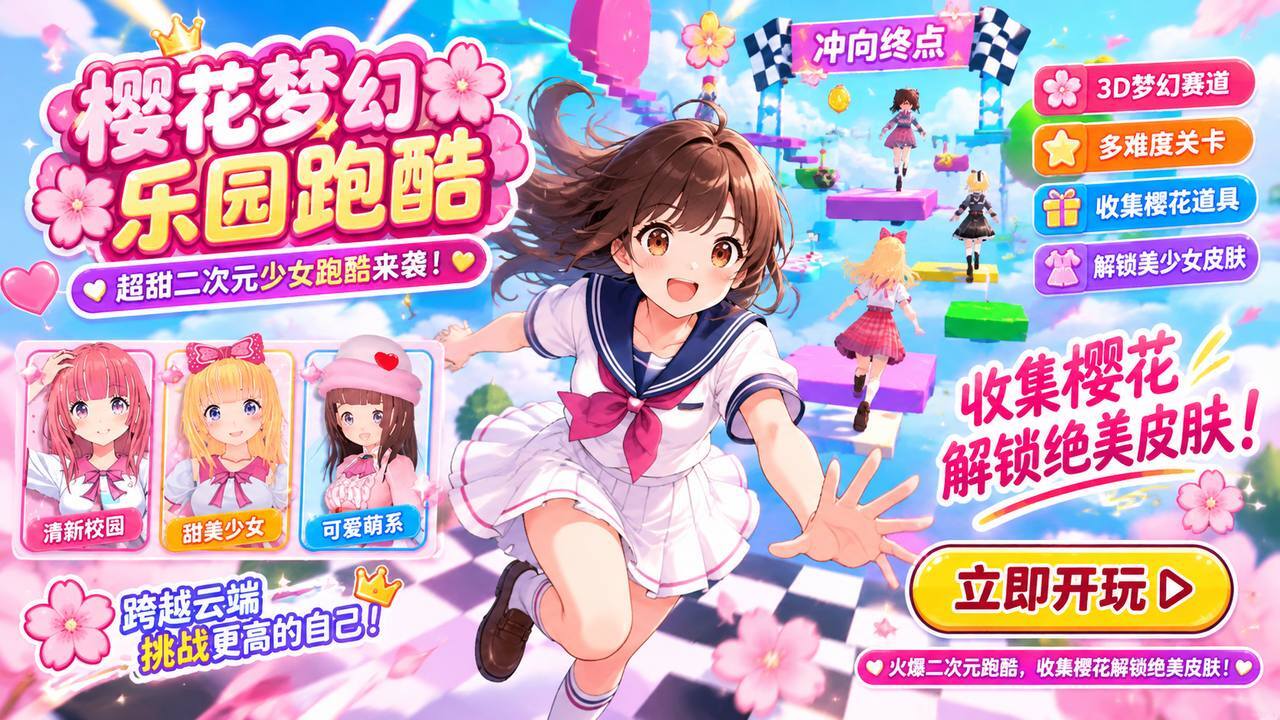 樱花梦幻乐园跑酷截图