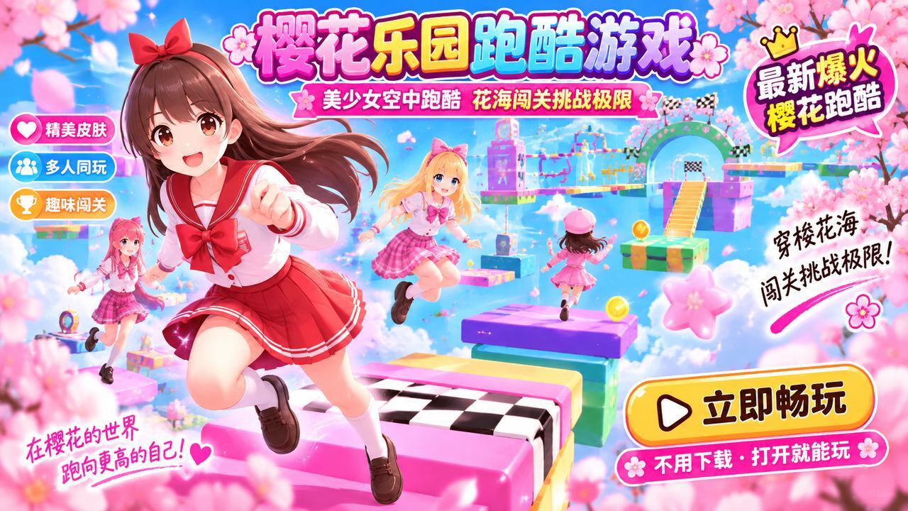 樱花乐园跑酷游戏截图