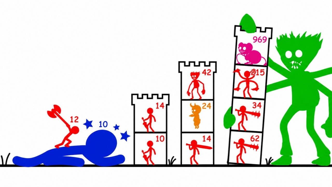 火柴人爬塔游戏截图