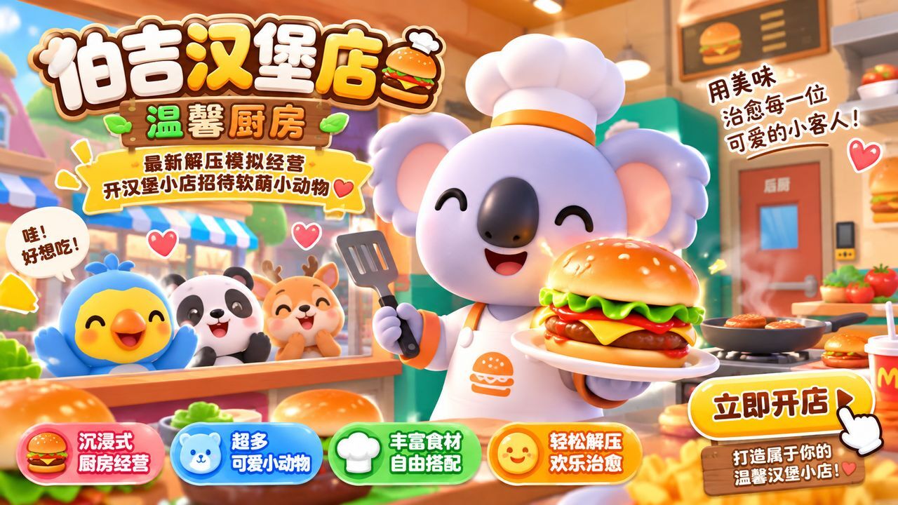伯吉汉堡店-温馨厨房截图