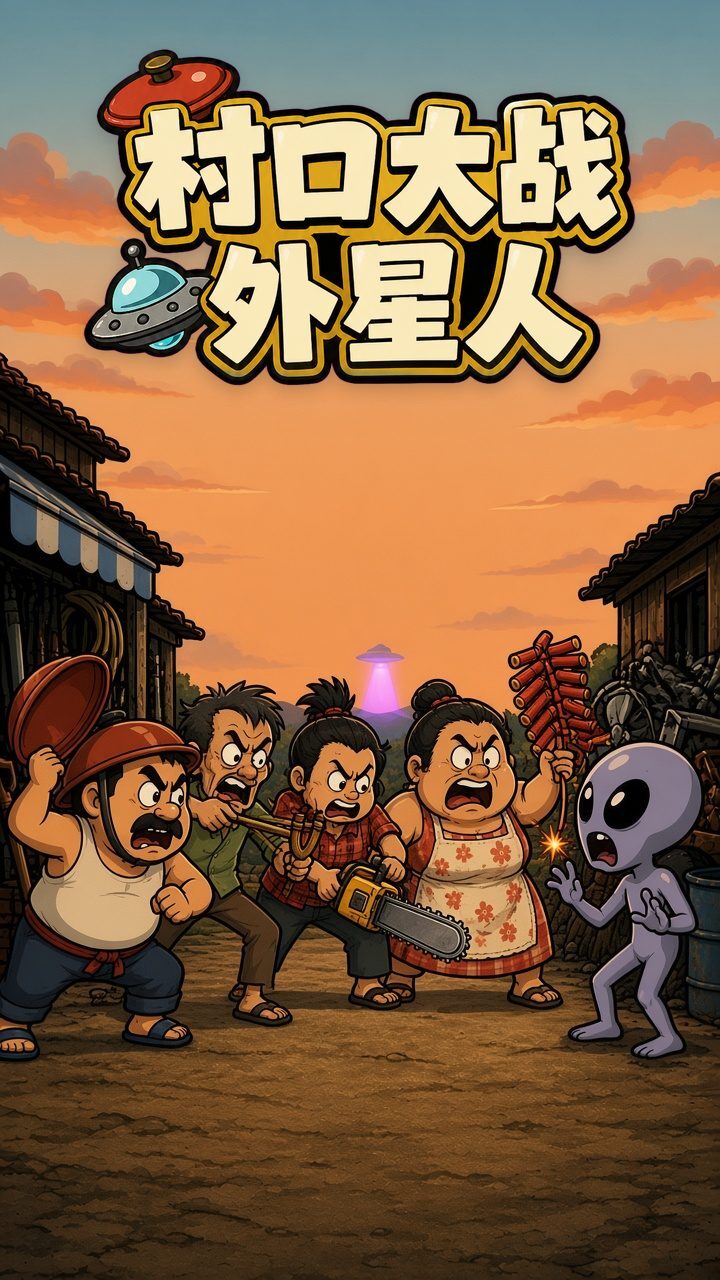 村口大战外星人截图