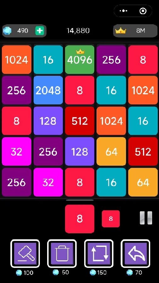 2048数字合并消除截图