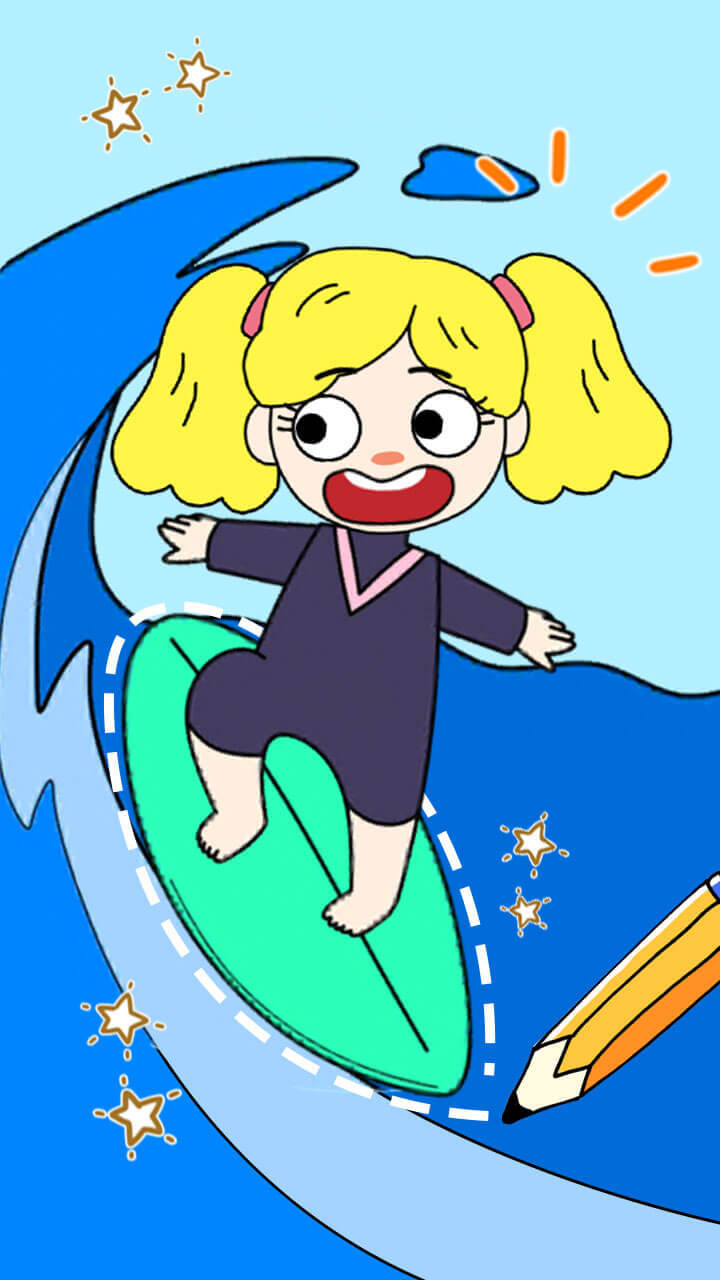画线小女孩截图