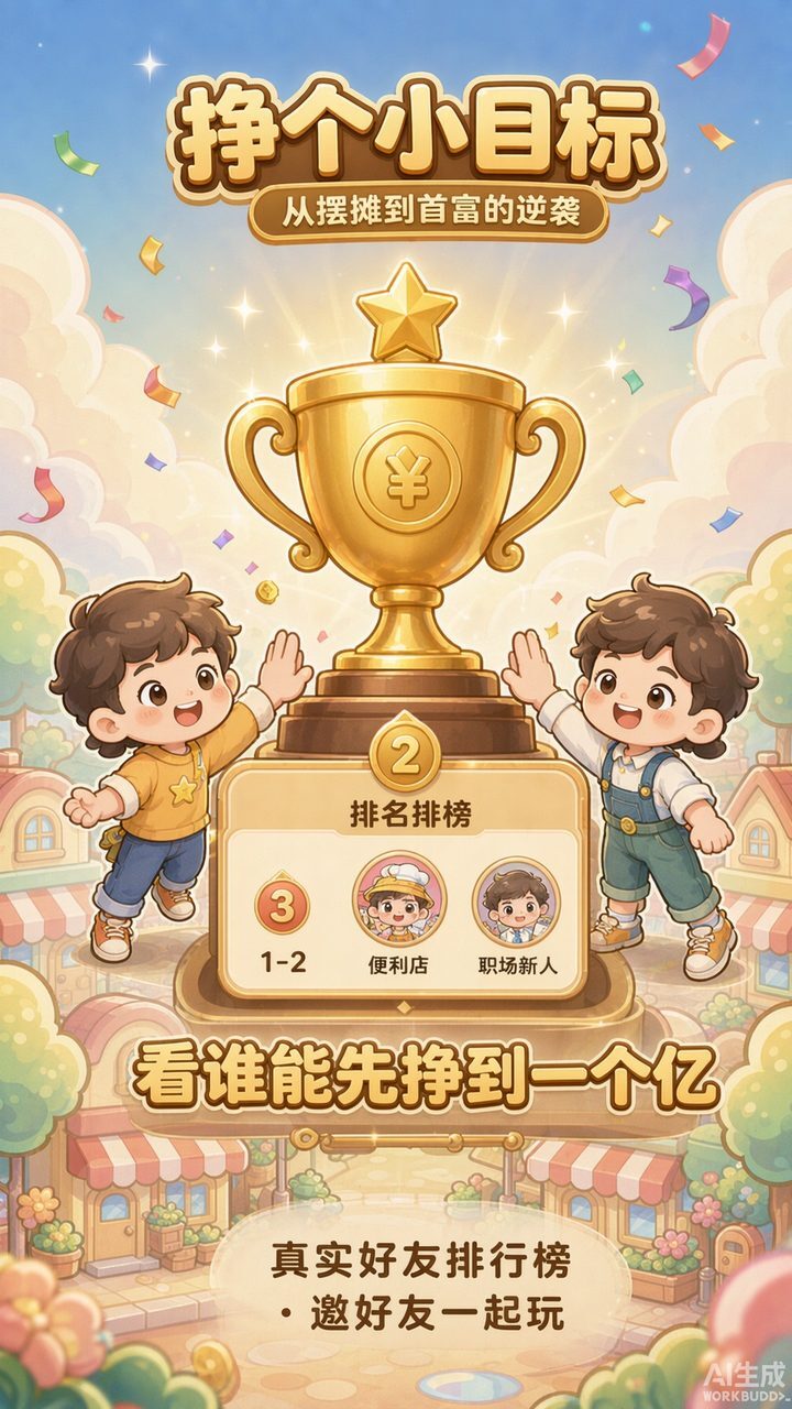 挣个小目标 从摆摊到首富的逆袭截图